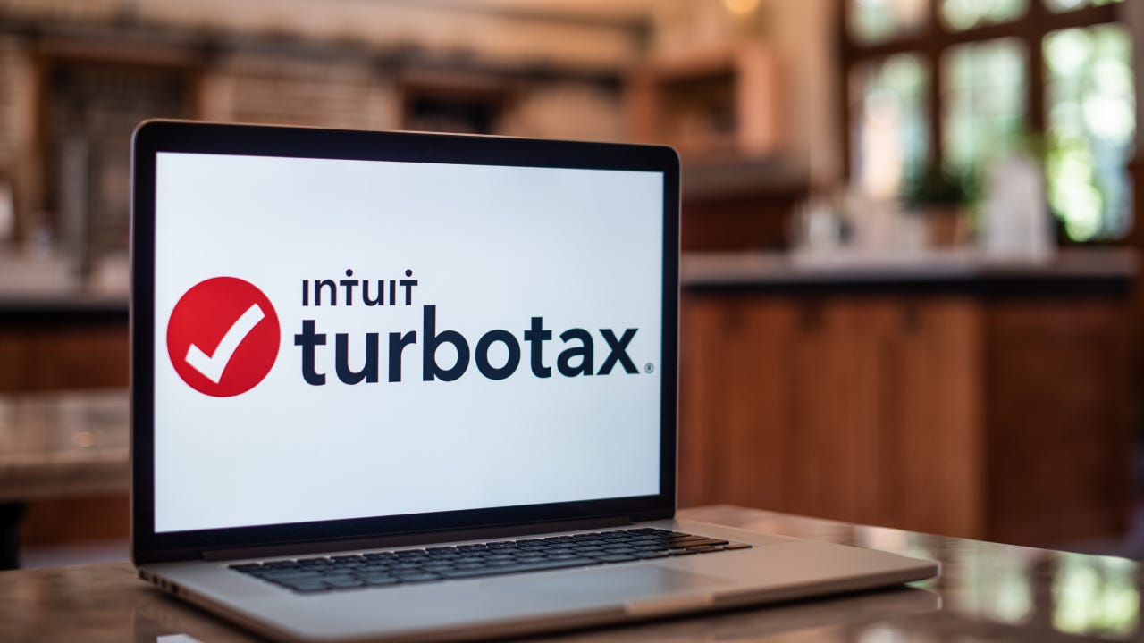 A laptop with Turbo Tax software open
