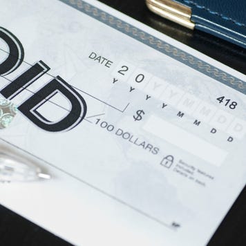 A check with VOID stamped across it