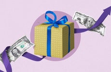 Illustration of gifts and money for Bankrate's holiday inflation essentials