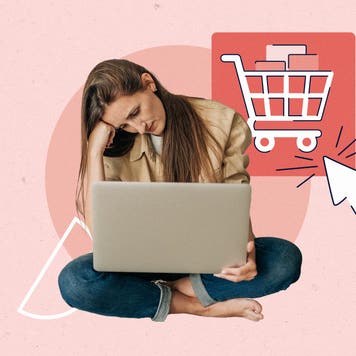 Woman looking at her laptop