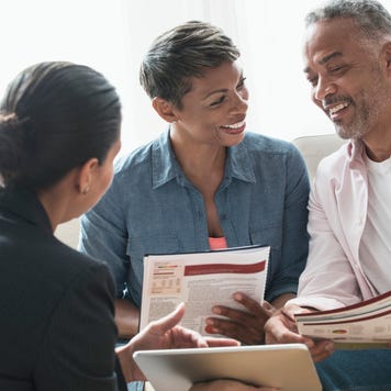 couple talking to financial planner