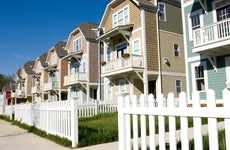 A street with several similar looking homes