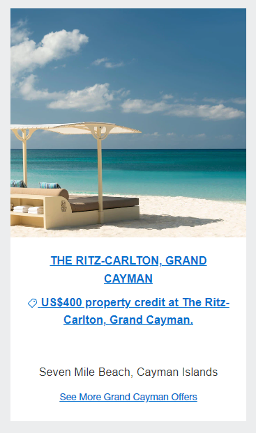 screenshot of ritz carlton booking