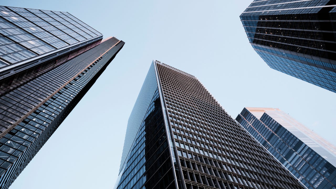 Low angle view of skyscrapers