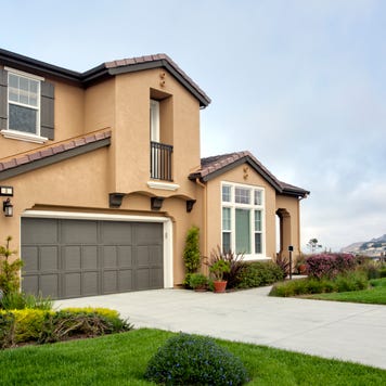 Modern house and driveway