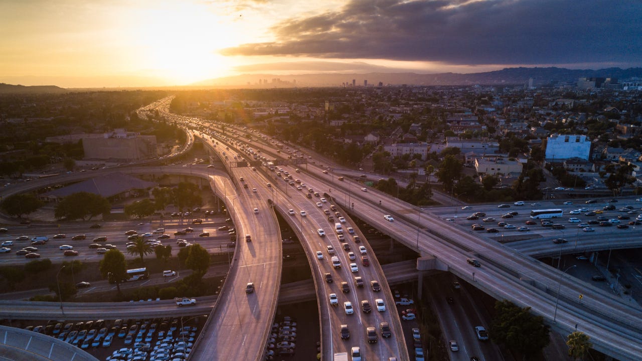 Roads and cars in transit