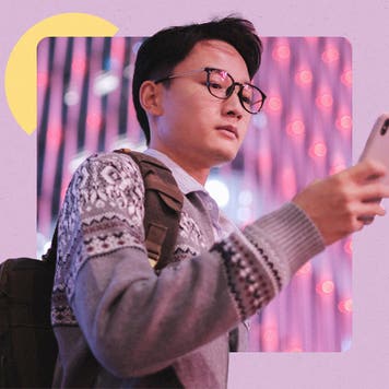 Person looking at their smartphone