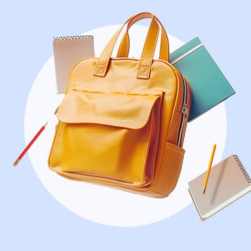 A backpack and mini notebooks