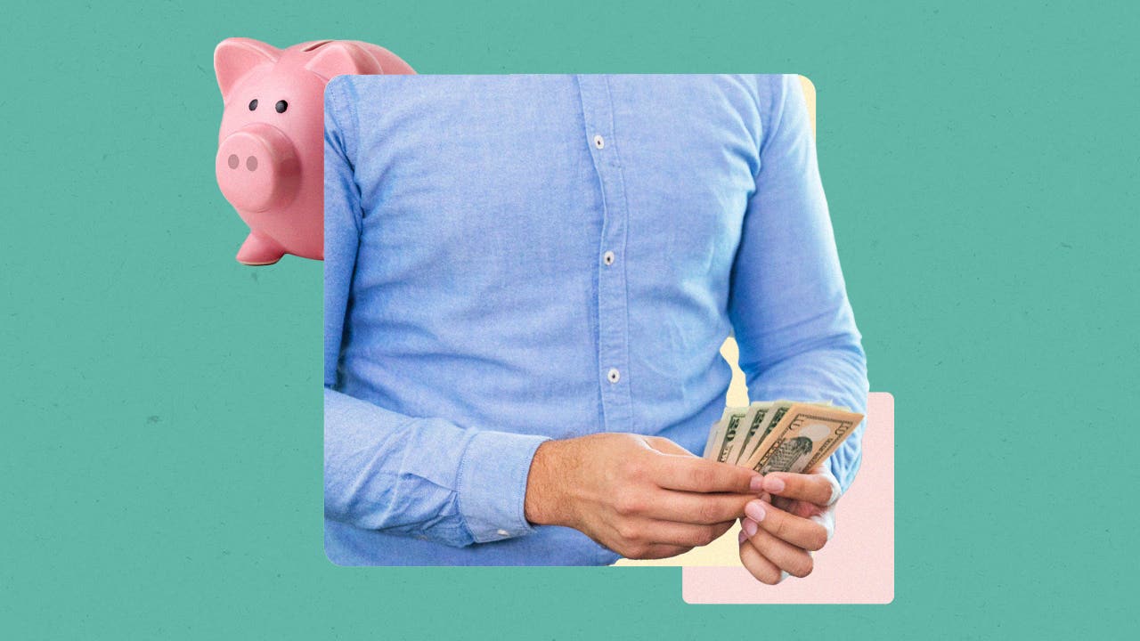 Closeup of someone counting money