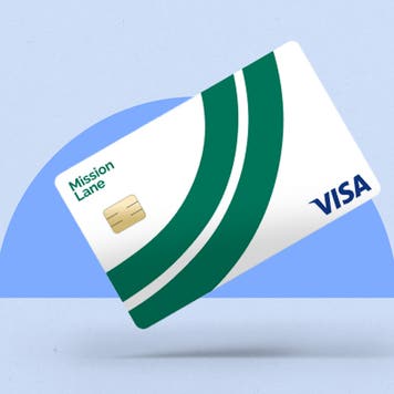 design element including mission lane visa card
