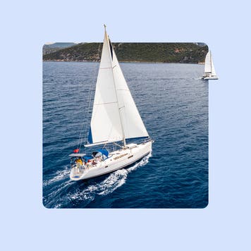 design image of a boat sailing