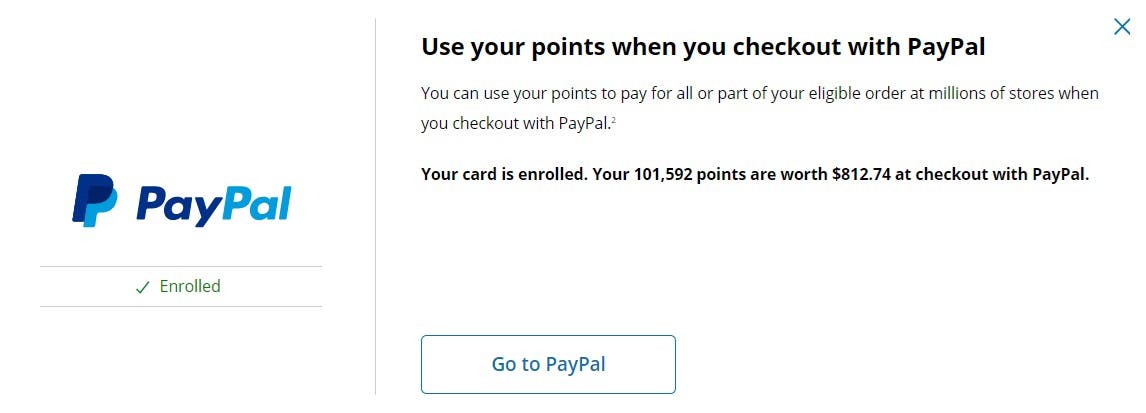 Use sus recompensas para comprar en línea, como en PayPal