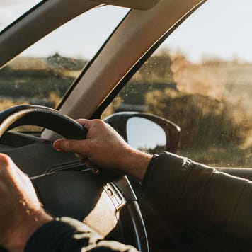 Hands on steering wheel