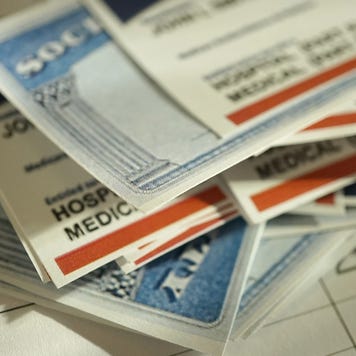 Studio shot of social security card