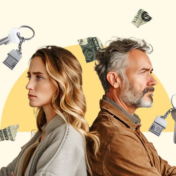 Image of two people with their backs facing one another