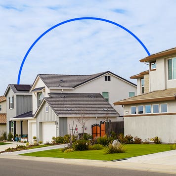 Design element of a home in a neighborhood.