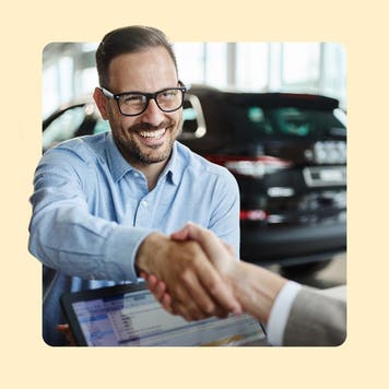 Person shaking hands