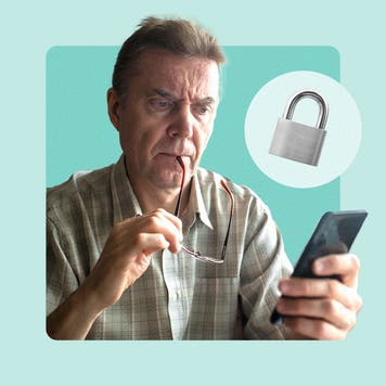 Person looking at phone