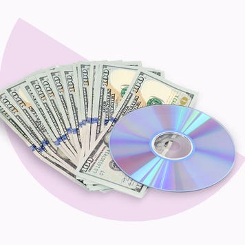 CDs and money