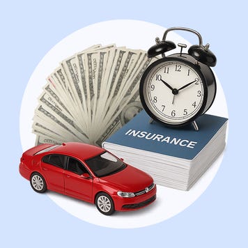 Car and money and clock
