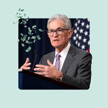 Illustration of Fed Chair Jerome Powell