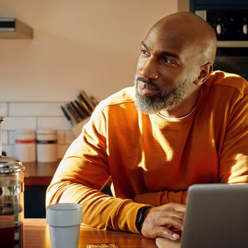 Person looking at computer