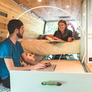 People living in a van