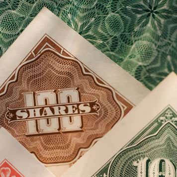 Old-fashioned stock stubs.