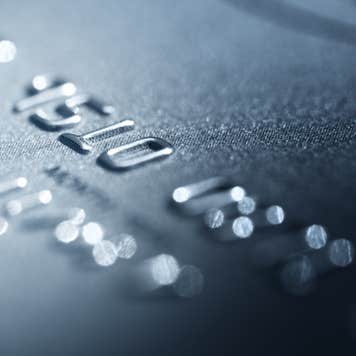 Closeup shot of a credit card