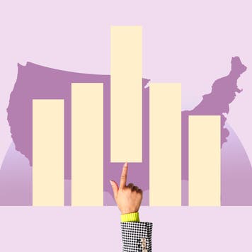 Illustration featuring a map of the United states