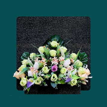large flower arrangement for a funeral