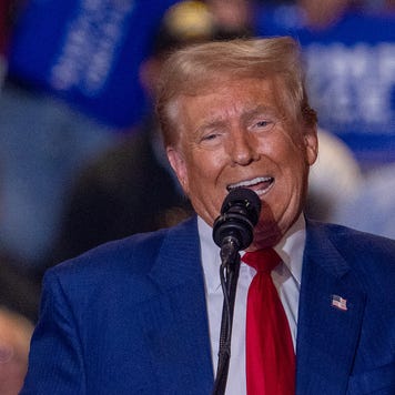President Donald Trump speaks at a campaign rally in Uniondale, New York, on September 18, 2024.