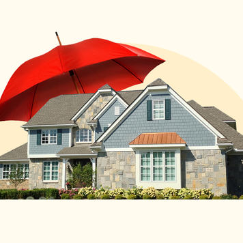 House under umbrella