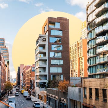 photo illustration of residential apartment buildings
