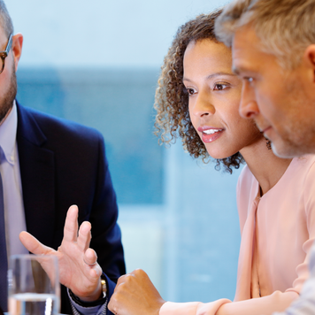 Business owners applying for a loan.