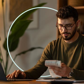 Man creating a budget