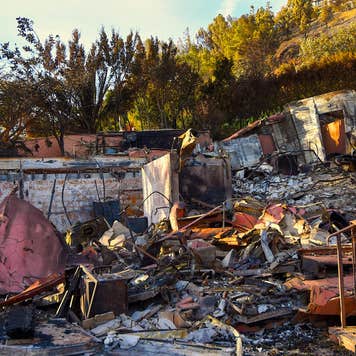 Malibu home burned in wildfire