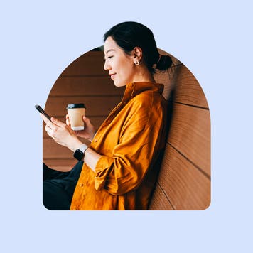 Woman looking at phone