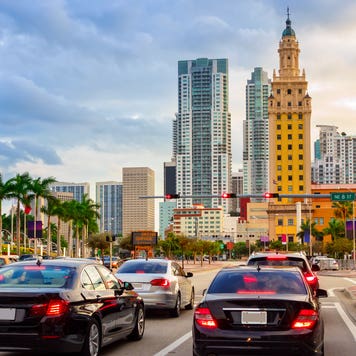 vehicles driving in Florida during the day