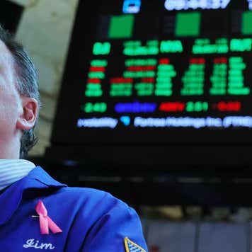 Traders work on the floor of the New York Stock Exchange during morning trading on May 12, 2025 in New York City. All three major stock indexes rallied at the opening of the stock market with the Dow Jones leading the way opening up over 1,000 points after the U.S. and China agreed to cut “reciprocal” tariffs by 115% for 90 days during ongoing negotiations.