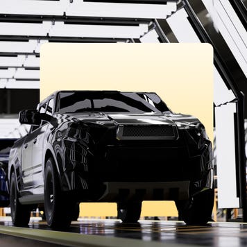 design image of an auto production line