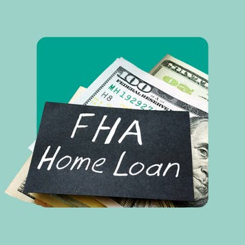 A label on a stack of money.