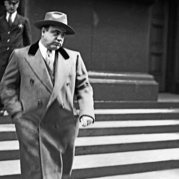 Al Capone on the day of his release from jail, Chicago, 1939.