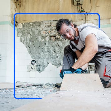 Person making repairs