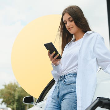 Person looking at phone