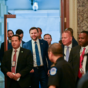 US Vice President JD Vance arrives at the US Capitol on Tuesday, July 1, 2025.