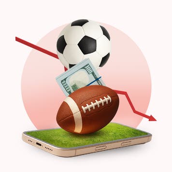 Illustration showing sports and betting.