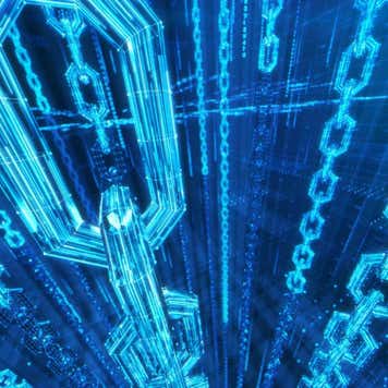 Illustration depicting digital chains.