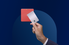 Bankrate awards 2024 small business loans banner featuring a hand holding a credit card that is hovering over a card reader