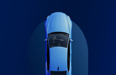 Bankrate awards 2024 auto insurance banner featuring a blue car